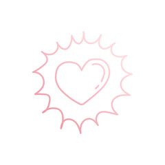 doodle love heart romantic 