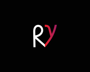  creative letter RY logo design vector  - obrazy, fototapety, plakaty