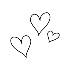 doodle love heart romantic message