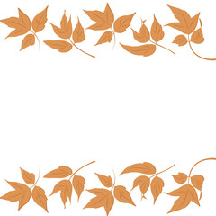 the frame of autumn leaves can be used for decoration