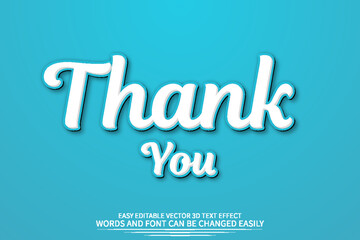 Thank you 3d text effect full editable