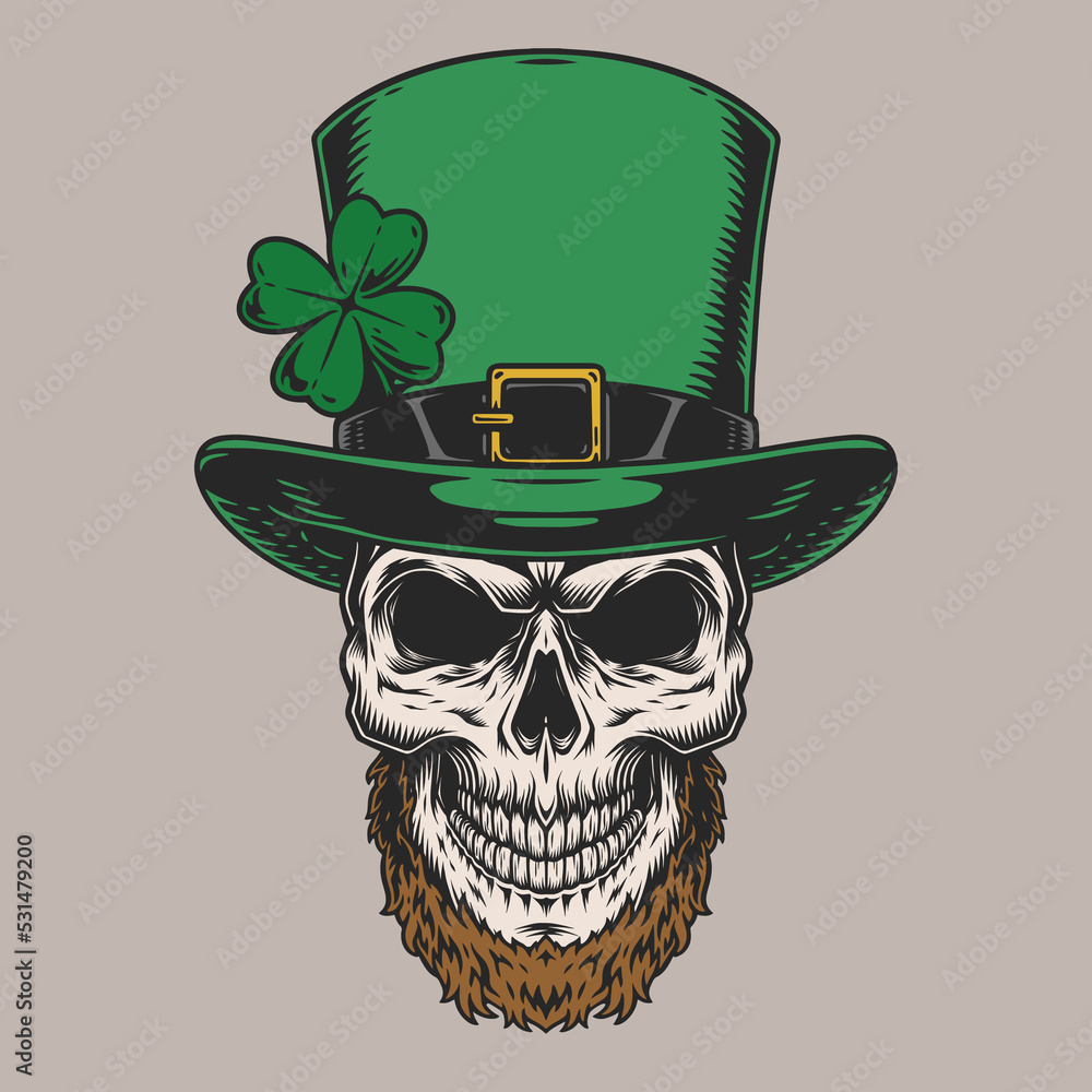 Sticker saint patrick day colorful label