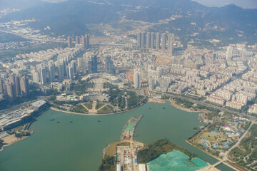 空から見た中国大連