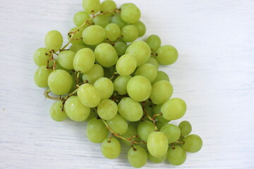 Green bio grape branch