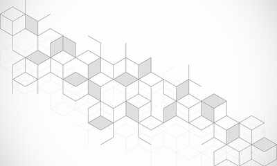 Abstract geometric background with isometric blocks, polygon shape pattern