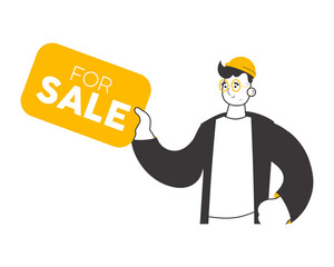 Realtor guy. Minimalistic linear style.  