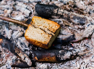 charcoal grilled bread