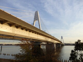 多摩川に架かる大師橋