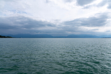 lake Chiemsee on a cloudy day 