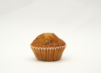 banana cup cake on white