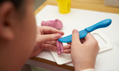 child play play dough as toy for education