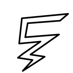 Thunder storm line font design, alphabet leters vector illustration, Alphabet style, Alphabet Line Fonts, Thunder flash Storm