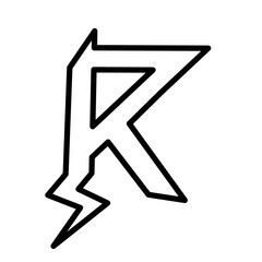 Thunder storm line font design, alphabet leters vector illustration, Alphabet style, Alphabet Line Fonts, Thunder flash Storm