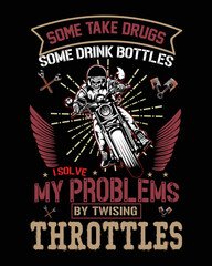 Skeleton riding motorcycle T-shirt Design For Bikers
