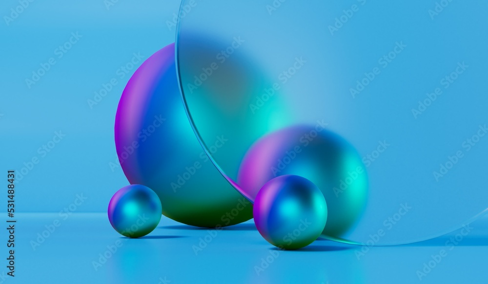 Poster abstract blank frosted glass background. glass morphism effect. 3d rendering