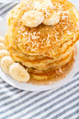 Coconut banana pancakes