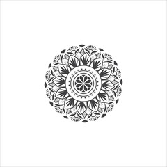 Flower Mandala.Circular pattern in form of mandala for Henna, Mehndi, tattoo, Islam, Arabic, Indian, decoration. Decorative ornament in ethnic oriental style. Coloring book page. ornament round lace