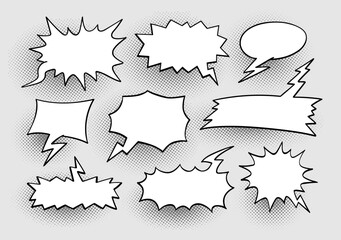 Set of speech bubbles.