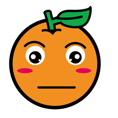 Orange Fruit Sticker Design