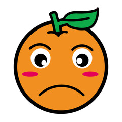 Orange Fruit Sticker Design