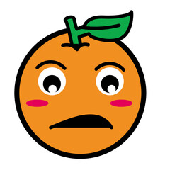Orange Fruit Sticker Design