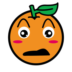 Orange Fruit Sticker Design