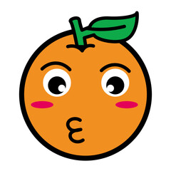 Orange Fruit Sticker Design