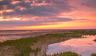 Obraz premium Sunrise at low tide