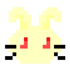 うさぎ　ドット絵　白