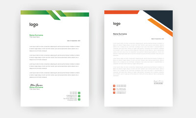 Obraz premium Creative letterhead , Elegant and minimalist style letterhead template design,A4 sizes 