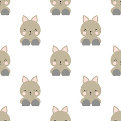Simle or solid cat doll seamless texture