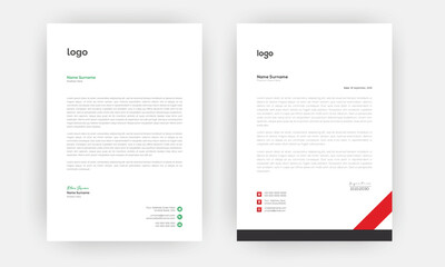 Creative letterhead , Elegant and minimalist style letterhead template design,A4 sizes    