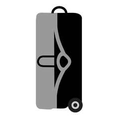Luggage png illustration. Travel icon, sticker, sign, symbol or logo. Black silhouette pictogram. Simple pictograph.