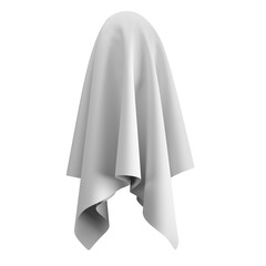 Ghost, an evil spirit with a covered sheet. 3d illustration