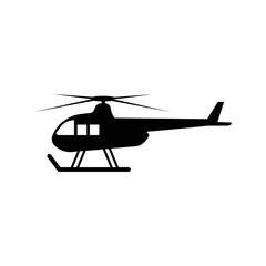 Helicopter plane carrying passengers icon | Black Vector illustration |