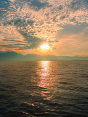 sunset over the ocean