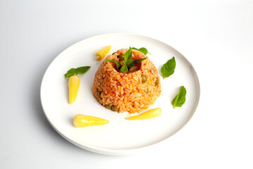 rice pilaf with sauce