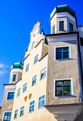 historic buildings at the old town of Kempten