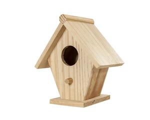 Obraz na płótnie Canvas Little wood birdhouse isolated.