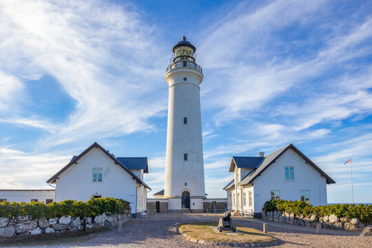 Hirtshals lighthouse is a lighthouse at Hirtshals. It was built in 1863 in a late classicist style with N.S. Nebelong as architect and C.F. Rough as an engineer.Denmark,Scandinavia,Europe