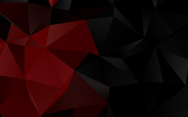 Dark Red vector polygon abstract backdrop.