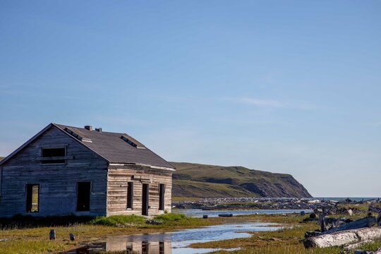 Historic hut on Herschel Island, Yukon, Canada