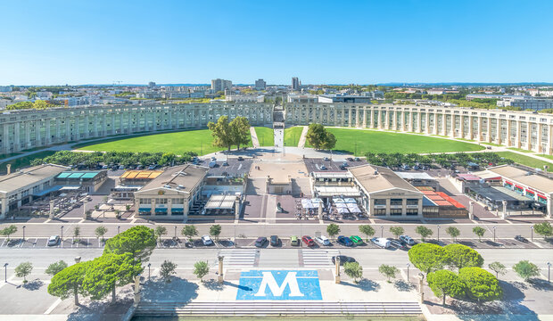Panorama du quartier Antigone de Montpellier, France.