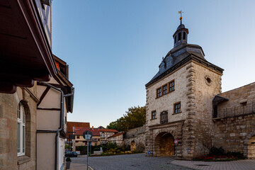 The historic city wall of Muehlhousen in Thuringia