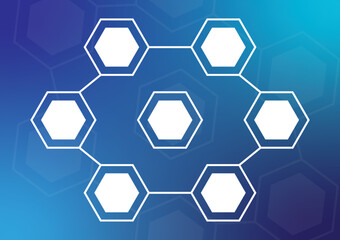 Abstract cover or poster design with modern futuristic hexagonal background, vector illustration.	
