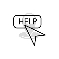 help concept line icon. Simple element illustration. help concept outline symbol design.