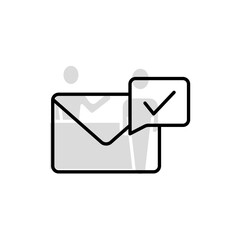 Inbox, receive mail concept line icon. Simple element illustration. Inbox, receive mail concept outline symbol design.