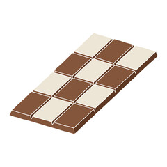 Milk white chocolate in doodle style. Hand Drawn. Freehand drawing. Sketch.	