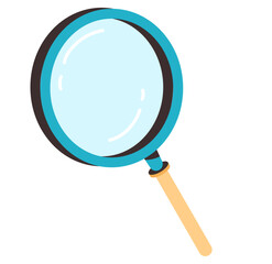 Magnifying glass lens zoom explore isolated concept. Vector graphic design element illustration