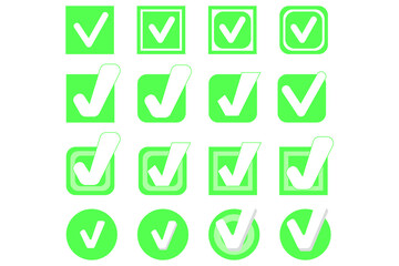 A set of flat simple ticks. Good for any project.